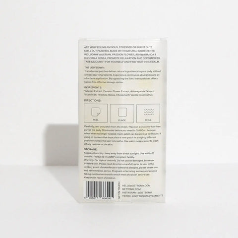 Chill Out  | Stress & Anxiety Relief Transdermal Patch Tonik